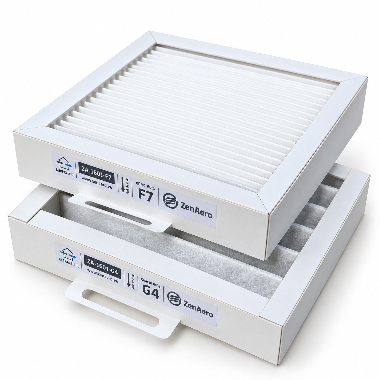 QR180A / QR180M / QR180PH / QR230E — F7 + G4, 200 × 200 × 46 mm. Kompatibles Filterset ansehen