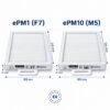 aerauliqa-qr280-filtri-f7-m5-dimensioni-250x183x21 Abmessungen der kompatiblen Filter für Aerauliqa QR280A, QR280E, QR280M und QR280PH – F7 + M5, 250 × 183 × 21 mm