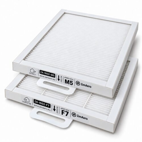 Aerauliqa QR280A, QR280E, QR280M und QR280PH – kompatibles Filterset F7 + M5, ePM1 60% + ePM10 60%, 250 × 183 × 21 mm