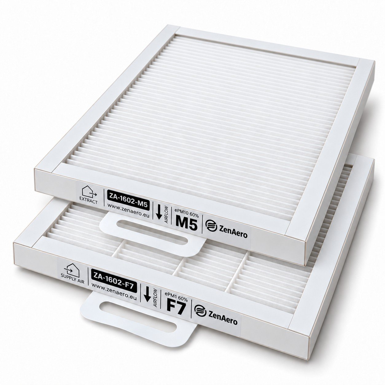 QR280A / QR280E / QR280M / QR280PH — F7 + M5, 250 × 183 × 21 mm. Kompatibles Filterset ansehen