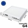 Maßzeichnung der G4 Ersatzfilter 216x199x22 mm für Brofer RDCD25SK