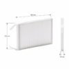 comfospot-50-mit-filter-abmessungen.jpg Zehnder ComfoSpot 50 – Kompatibles Ersatzfilterset, 2 Filter: ePM1 (F7) + ISO Coarse (G4), 182 × 123 × 20 mm