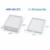 dimensioni-filtri-brofer-rdcd40sk-rdcd50sk-f7-g4.jpg Brofer RDCD40SK / RDCD50SK – Kompatibles Ersatzfilterset, 3 Filter: ePM1 60% (F7) + 2 × ISO Coarse (G4), 240 × 199 mm