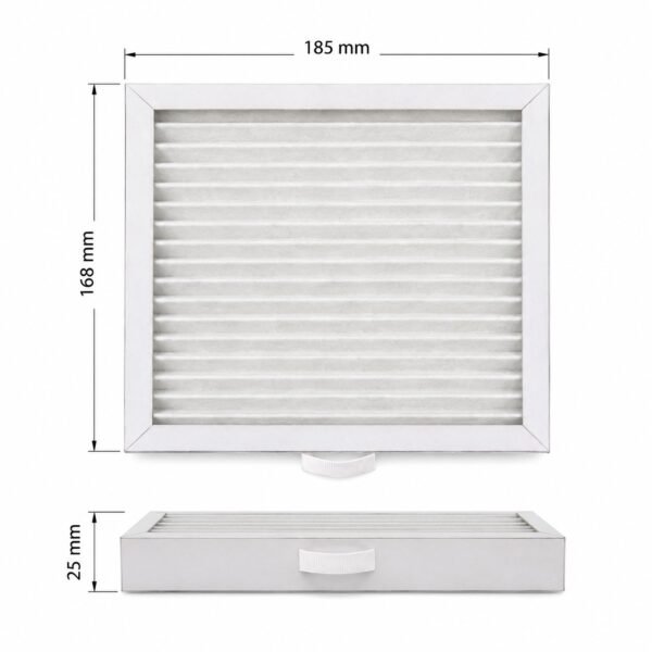 dimensioni-filtri-salda-smarty-2xp.jpg Salda Smarty 2XP 1.1 / 1.2 / 1.1 E / 1.2 E – Kompatibles Ersatzfilterset, 2 Filter: 2 × ISO Coarse (G4), 185 × 168 × 25 mm