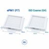 masse-filter-salda-smarty-2xp-f7-g4-185x168x25 Maße der Salda Smarty 2XP Filter F7 + G4 – 185 × 168 × 25 mm