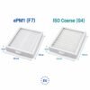 dimensioni-filtri-salda-smarty-2xp-f7-g4-185x168x25-sasm2xpf7g4.jpg Salda Smarty 2XP 1.1 / 1.2 – Kompatibles Ersatzfilterset, 2 Filter: ePM1 60% (F7) + ISO Coarse (G4), 185 × 168 × 25 mm