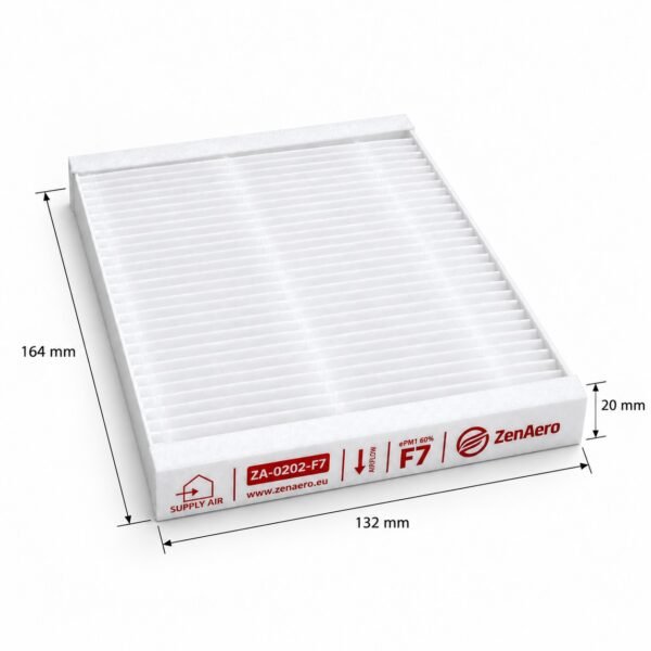 Brink Sky 150 / Sky 200 – Kompatibler Ersatzfilter für die Zuluft, ePM1 60% (F7), 132 × 164 × 20 mm