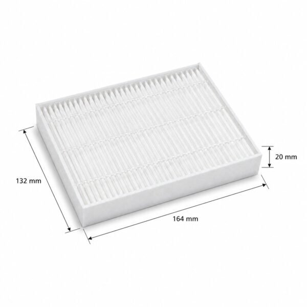dimensioni-filtro-f7-brink-sky-150-sky-200.jpg Brink Sky 150 / Sky 200 – Kompatibler Ersatzfilter für die Zuluft, ePM1 60% (F7), 132 × 164 × 20 mm