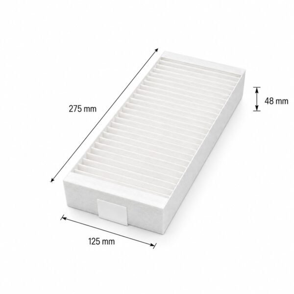 dimensioni-filtro-soler-palau-domeo-210-pluggit-avent-c200-275x125x48.jpg Pluggit Avent C200 – Kompatibles Ersatzfilterset, 2 Filter: ePM1 60% (F7) + ISO Coarse (G4), 275 × 125 × 48 mm