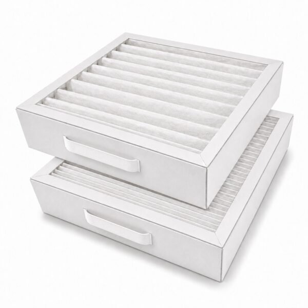 Aerauliqa QR180A / QR180M / QR180PH / QR230E – Kompatibles Ersatzfilterset, 2 Filter: ePM1 60% (F7) + ISO Coarse (G4), 200 × 200 × 46 mm