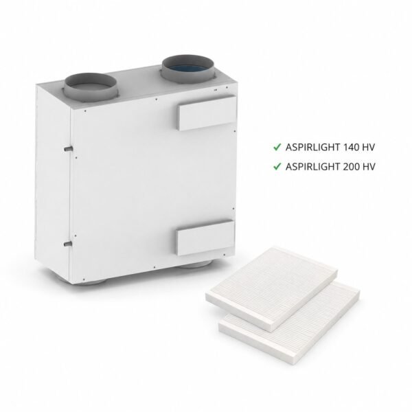 Aspira ASPIRLIGHT 140 HV / ASPIRLIGHT 200 HV – Kompatibles Ersatzfilterset, 2 Filter: 2 × ePM1 60% (F7), 225 × 175 × 23 mm