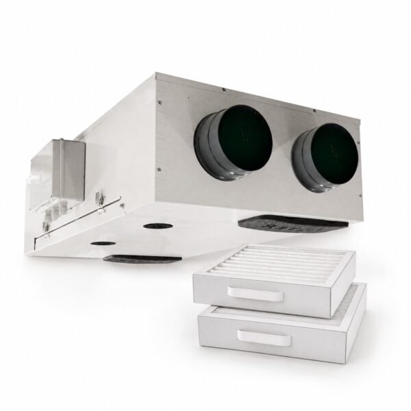 Aerauliqa QR180A / QR180M / QR180PH / QR230E – Kompatibles Ersatzfilterset, 2 Filter: ePM1 60% (F7) + ISO Coarse (G4), 200 × 200 × 46 mm