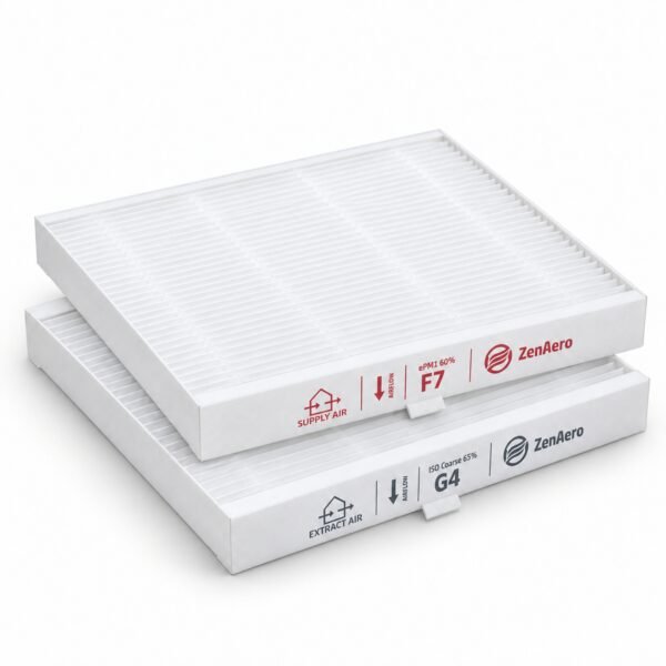 Viessmann Vitoair FS 300 E Filterset F7 + G4 – 199 × 253 × 29 mm Viessmann Vitoair FS 300 E Ersatzfilterset mit ePM1 60% F7 und ISO Coarse 65% G4 Filtern, 199 × 253 × 29 mm