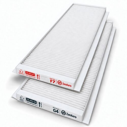 Zehnder ComfoAir Q 350 / 450 / 600 Ersatzfilterset F7 + G4, 499 × 158 × 22 mm